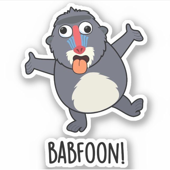 Bab-foon Funny Buffoon Baboon Pun  (Front)