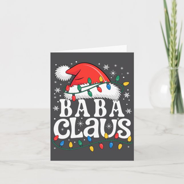 Baba Claus Funny Xmas Christmas Grandma Holiday St Card (Front)