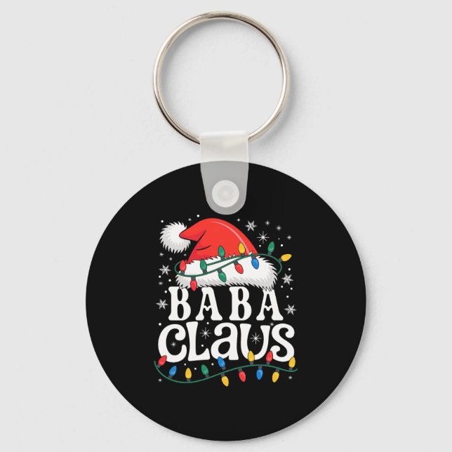 Baba Claus Funny Xmas Christmas Grandma Holiday St Key Ring (Front)