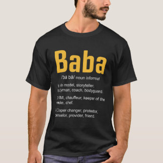 Baba Definition Arabic Dad Fathers Day Iranian Chi T-Shirt