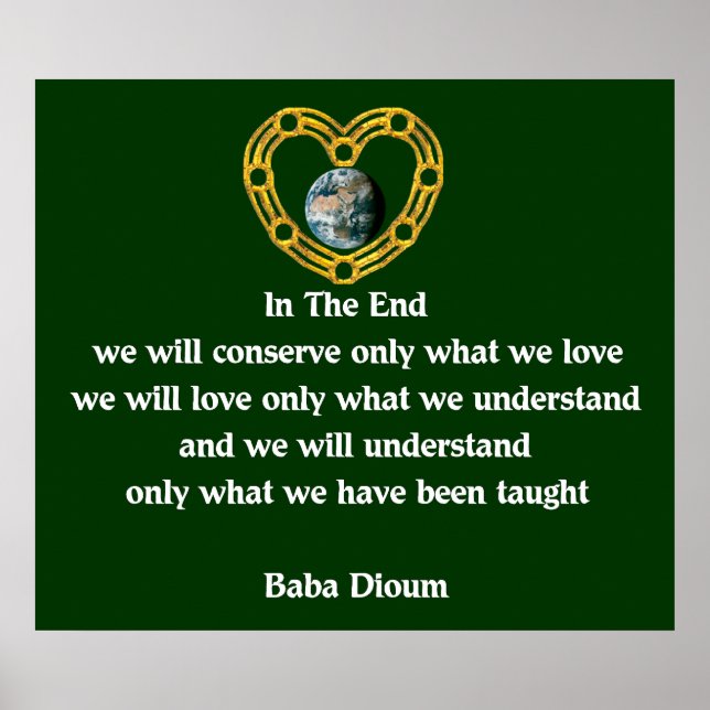 Baba Dioum Quote Poster (Front)