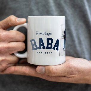 Baba Greek dad sporty one photo Father's Day Coffee Mug