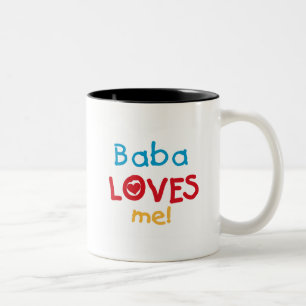 Baba Loves Me T-shirts and Gifts Two-Tone Coffee Mug