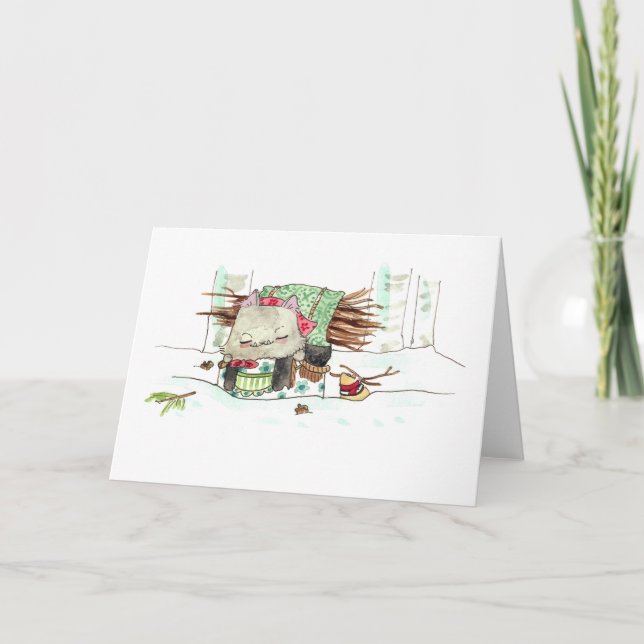 Baba Mouse Greeting Card (Front)