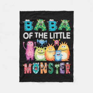 Baba Of The Little Monster Kids 1st Birthday Party Fleece Blanket