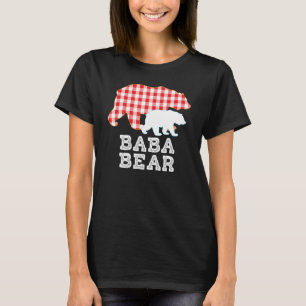 Baba Plaid Great Bear Daddy Grandpa Proud T-Shirt