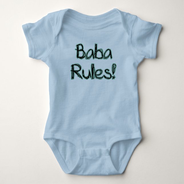 Baba Rules! Baby Bodysuit (Front)