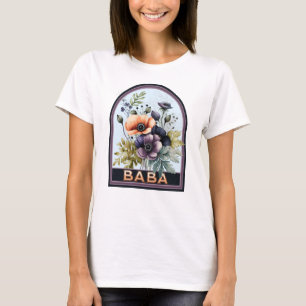 Baba Vintage Floral Grandmother T-Shirt