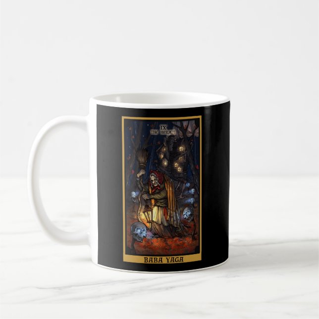 Baba Yaga The Hermit Tarot Card Slavic Mythology P Coffee Mug (Left)