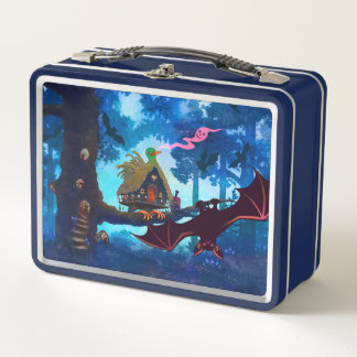 Baba Yaga's Bird House / Cthulu Rubber Duckie Metal Lunch Box