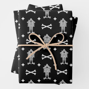 Baba Yaga's Hut Folklore Wrapping Paper Sheets