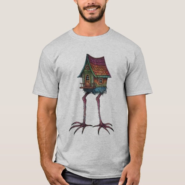 Baba Yaga's Hut Shirt, from Slavic Folklore  T-Shirt (Front)