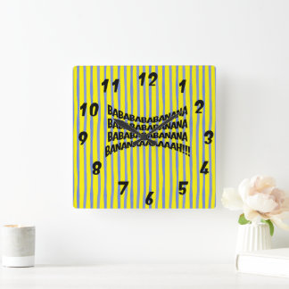 Babababanana Minions Square Wall Clock