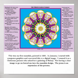 BABAJI MANDALA WITH POEM POSTER