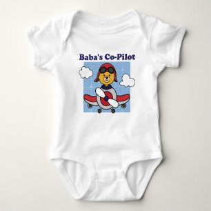 Baba's Co-Pilot - Cute Aeroplane Baby Bodysuit