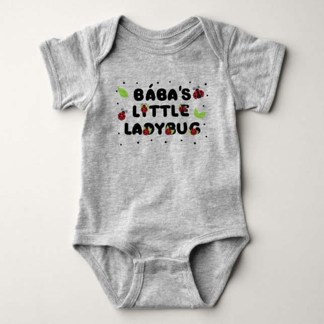 Bába's Little Ladybug - Cute  Baby Bodysuit (Front)