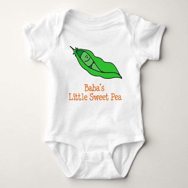 Baba's Little Sweet Pea Ukrainian Baby Bodysuit (Front)