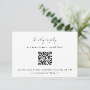Babbette Minimalist Modern Wedding RSVP Card