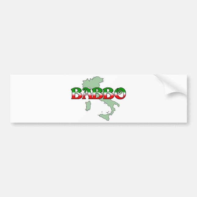 Babbo (Italian Father) Bumper Sticker (Front)