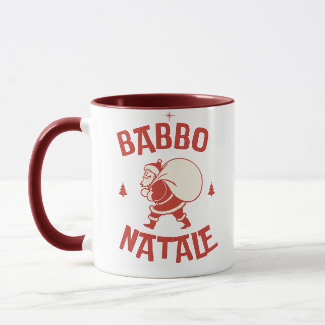 Babbo Italian Santa cute Kawaii Merry Christmas Mug (Left)