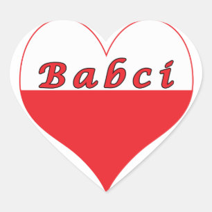 Babci Polish Heart Heart Sticker