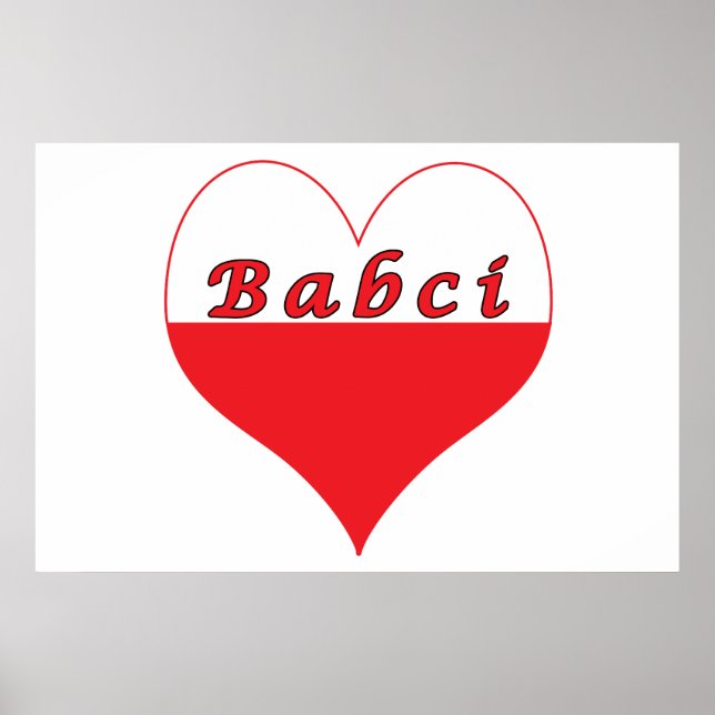 Babci Polish Heart Poster (Front)