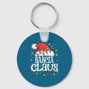 Babcia Claus Funny Xmas Christmas Grandma Holiday  Key Ring