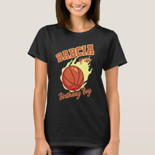 Babcia Of The Birthday Boy Basketball Family Bday T-Shirt