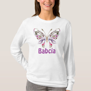 Babcia Personalised Butterfly T-Shirt