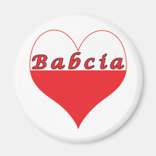 Babcia Polish Heart Magnet