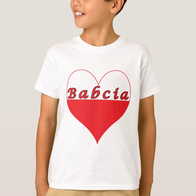 Babcia Polish Heart T-Shirt (Front)