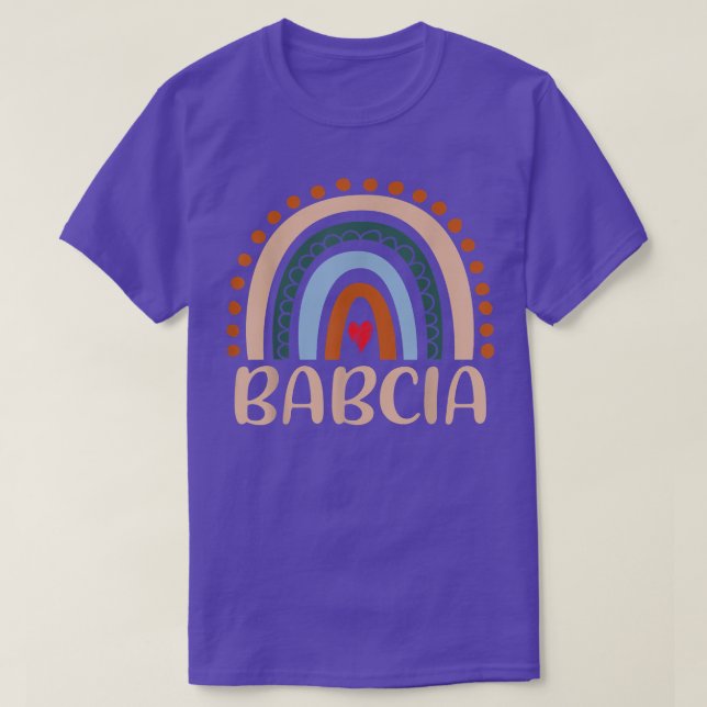 Babcia Rainbow Grandma Cute Mothers Day Funny Babc T-Shirt (Design Front)