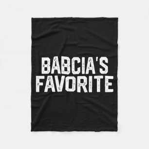 Babcia’s Favorite Funny Grandparent Granhild Vinta Fleece Blanket