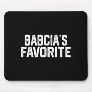 Babcia’s Favorite Funny Grandparent Granhild Vinta Mouse Pad