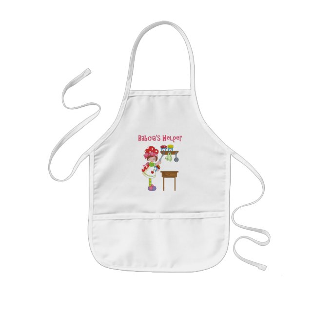 Babcia's Helper in the Kitchen Kids Apron (Front)