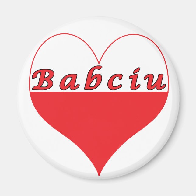 Babciu Polish Heart Magnet (Front)