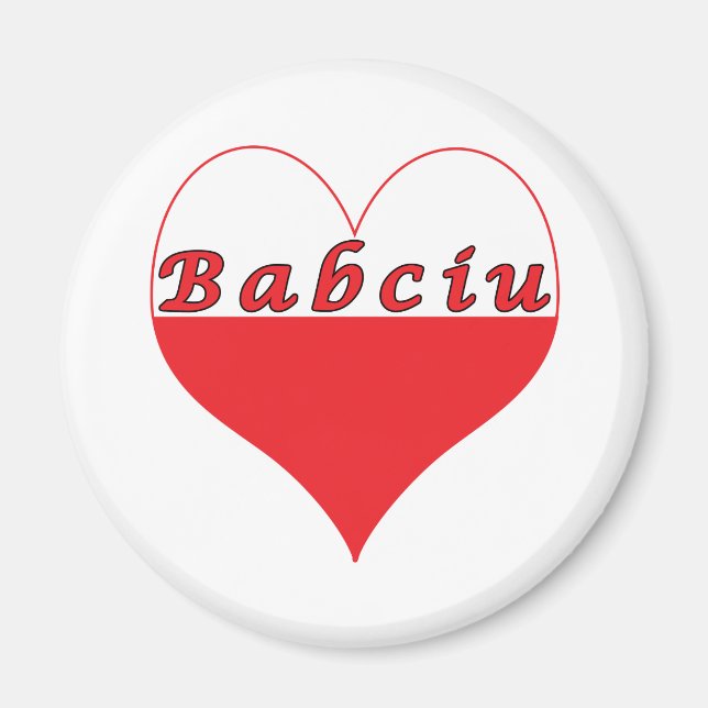 Babciu Polish Heart Magnet (Front)
