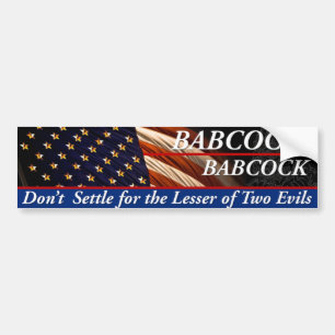 Babcock Babcock for President Bumper Sticker