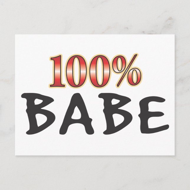 Babe 100 Percent Postcard (Front)