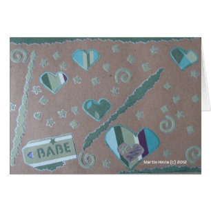 Babe - Hearts - Scrapbook Card