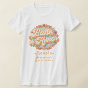 Babe Of Honour Retro 60s 70s Bachelorette Weekend T-Shirt