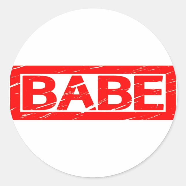 Babe Stamp Classic Round Sticker (Front)