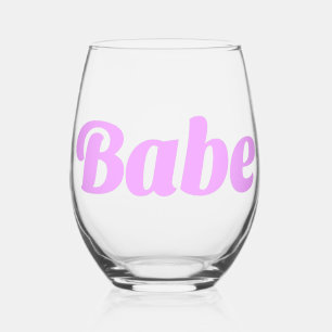BABE Stemless Wine Glass – Sip Boldly