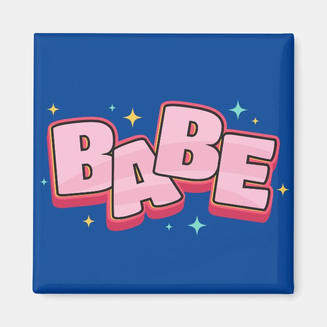 Babe text design magnet (Front)