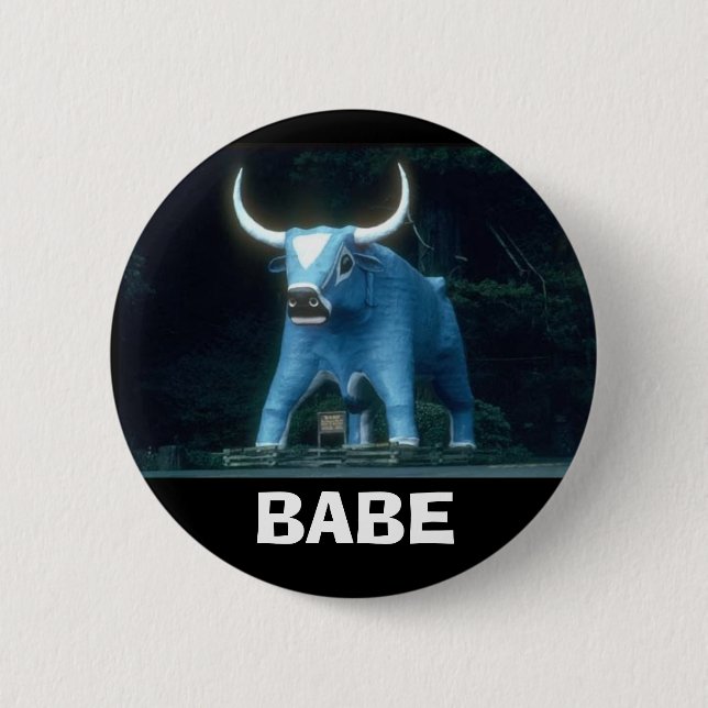 Babe the Blue Ox 6 Cm Round Badge (Front)
