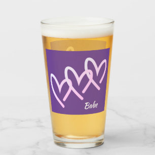 Babe Triple Purple Heart Tumbler
