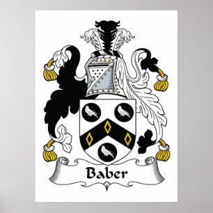 Baber Family Crest Poster