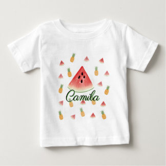 "Babero Dulce Tropical - Sandía & Pineapple" T-shi Baby T-Shirt