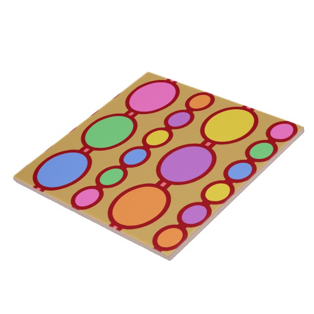 Babes Beads Bright Red Ceramic Tile (Side)