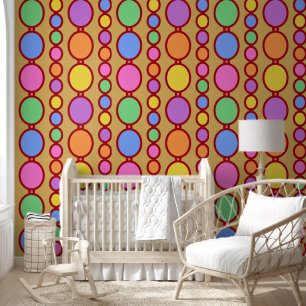 Babes Beads Bright Red Wallpaper